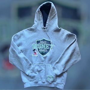 Walt Disney World Vintage Unisex Oversize Hoodie Size Small Gray Mickey Mouse